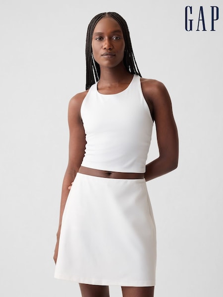 Gap White Cropped Sports Bra Tank Top (E66052) | €33