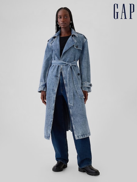 Gap Longline Denim Trench Jacket (E66053) | €125