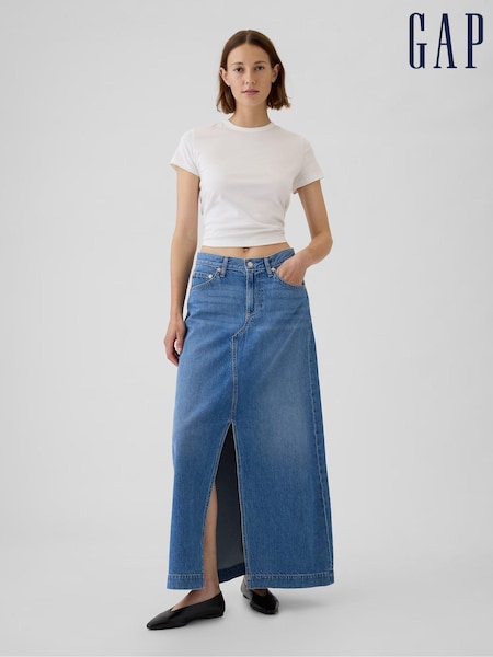 Gap Blue UltraSoft Denim Maxi Skirt (E66060) | €31