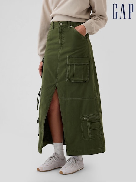 Gap Green Cargo Maxi Skirt (E66084) | €41