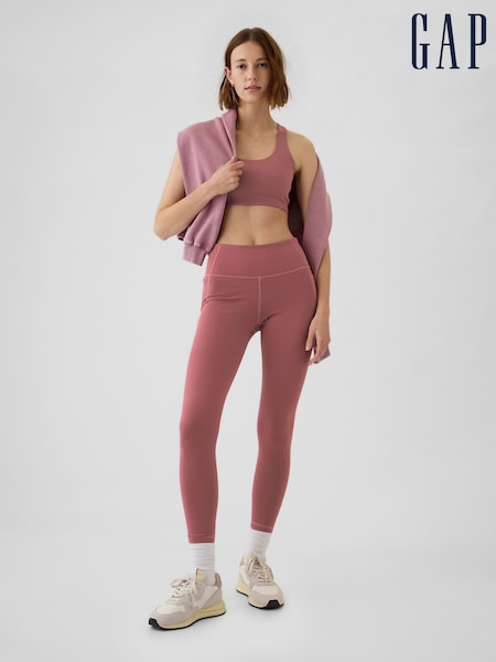 Gap Pink High Waisted Power Stretch Full Length Pocket Leggings (E66093) | €31