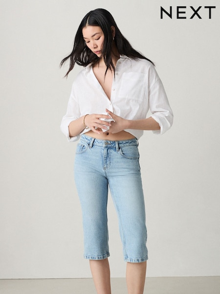 Bleach Knee Length Bermuda Denim Shorts (E66104) | €29