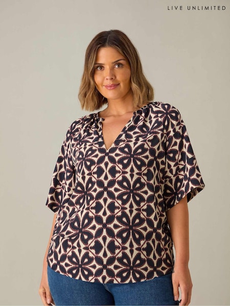 Live Unlimited Curve Geo Raglan Sleeve Blouse (E66140) | 46 €