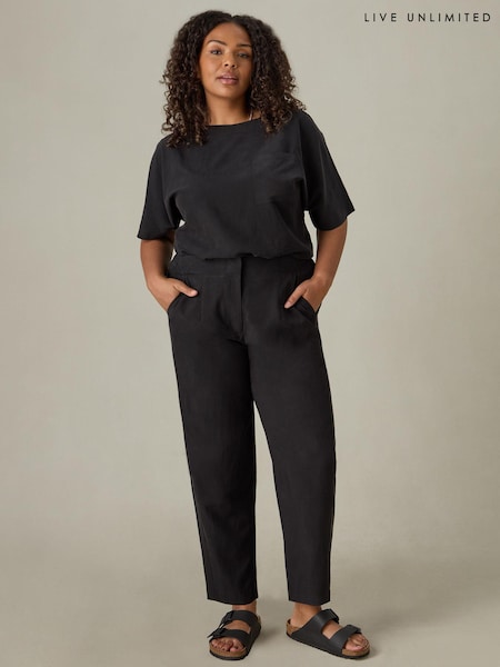 Live Unlimited Relaxed Curve Tapered Trousers (E66164) | 246 LEI