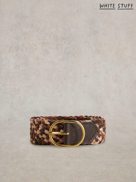 White Stuff Purple Leather Weave Belt (E66204) | €20