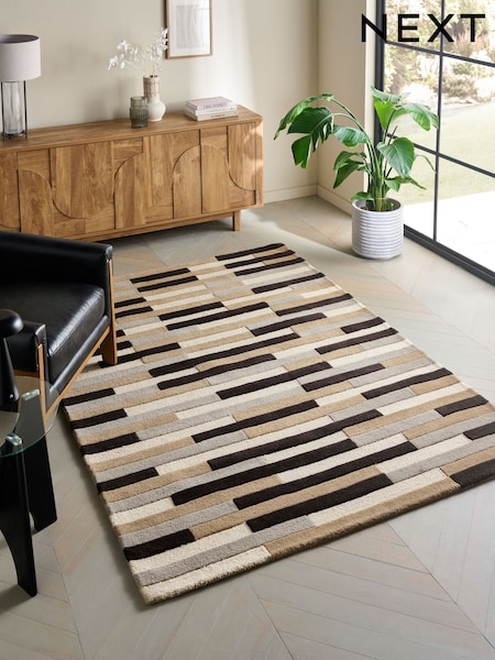 Greige Rio Broken Stripes Rug (E66279) | €126 - €351