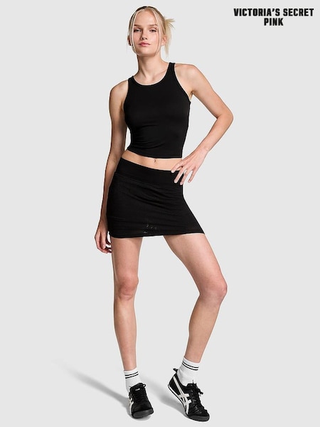 Victoria's Secret PINK Black Seamless Drapey Skort (E66285) | €45