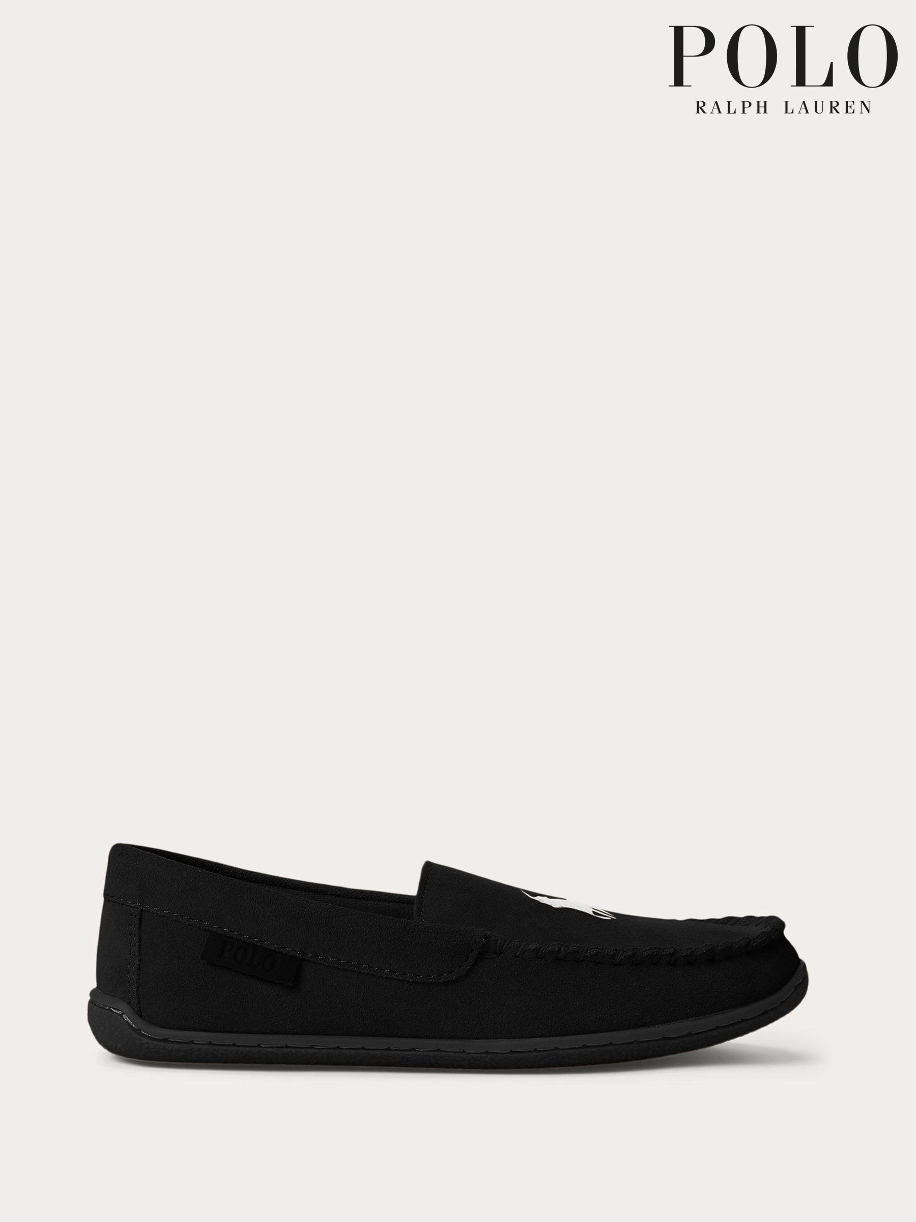 Slippers Polo Ralph Lauren Black Moccasin Footwear Next Luxembourg