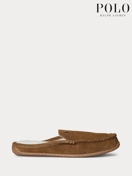Maro - Polo Ralph Lauren Piele întoarsă Brenan Bear Logo Papuci de casă (E66339) | 354 LEI
