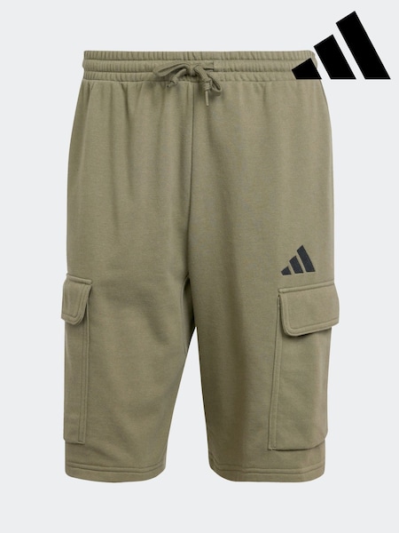 adidas Green Essentials Feel Cozy French Terry Cargo Shorts (E66433) | R$ 325