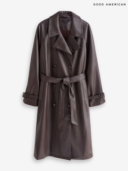 Good American Brown Uniform Trench  Coat (E66451) | €165