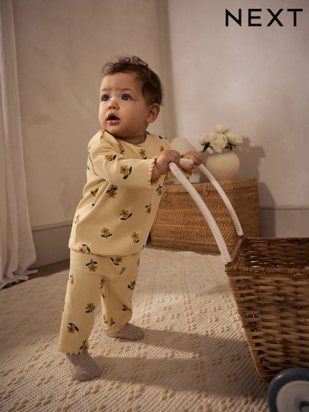 Amarillo girasol - Baby Top and Wide Leg Trousers 2 Piece Set (0mths-2yrs) (E66457) | 15 € - 18 €