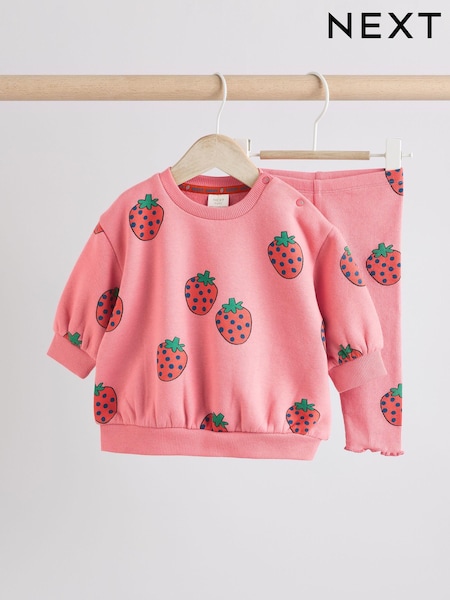 Red Strawberries Sweater and Leggings Set (E66476) | AED42 - AED49