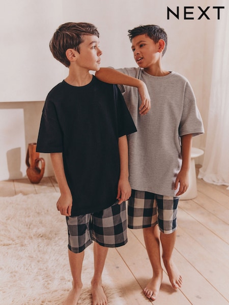 Musta/harmaa - Check Woven Pyjamas 2 Pack (1.5-16yrs) (E66489) | €34 - €45