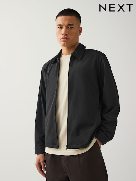 Black Stretch Technical Shacket (E66508) | €48