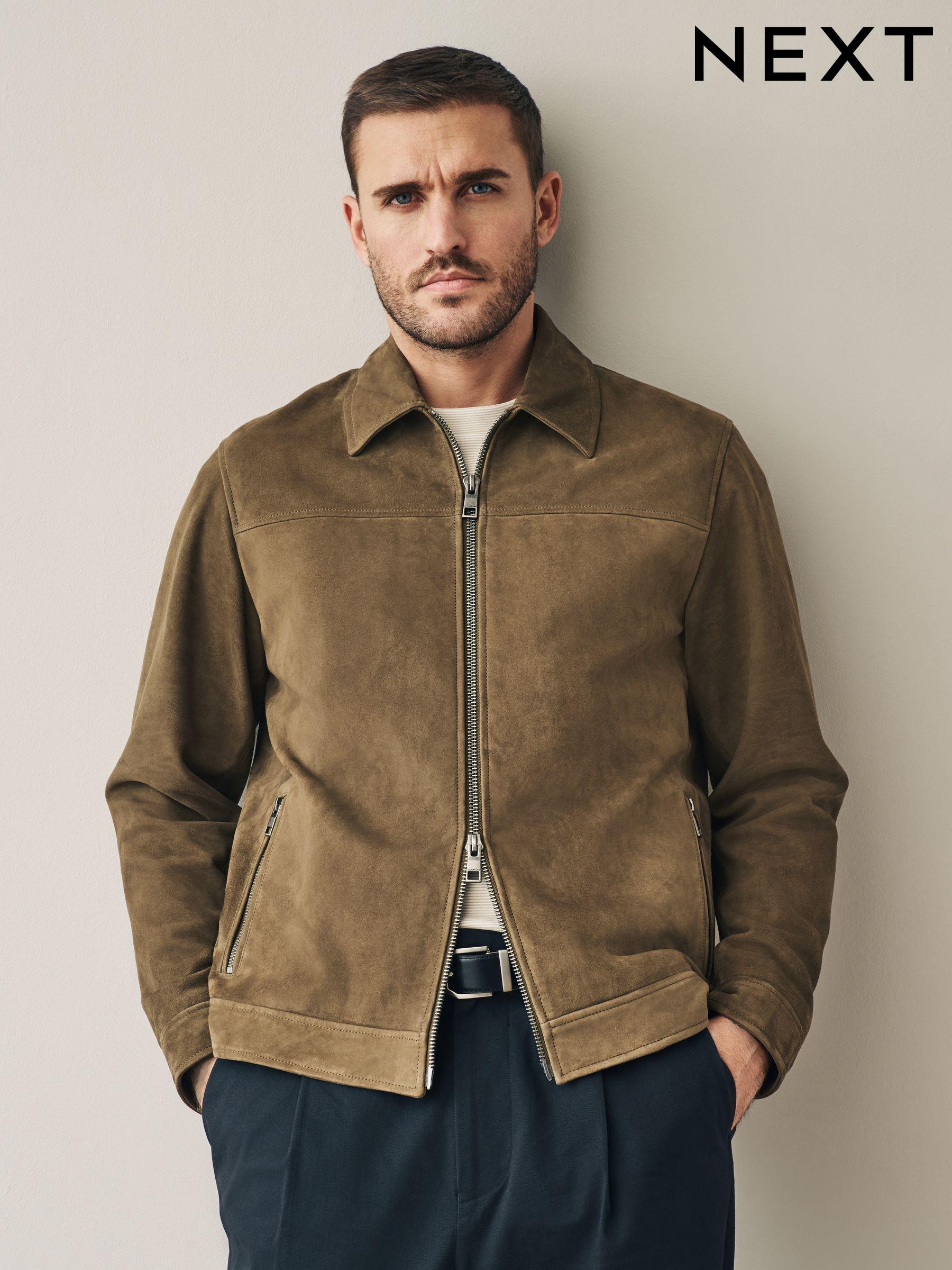 Buy Men's Coats and Jackets Brown Zip Through Online | Next USA