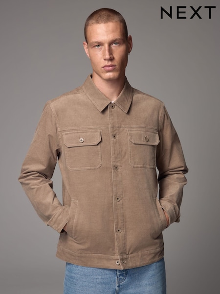 Neutral Corduroy Trucker Jacket (E66520) | R$ 525