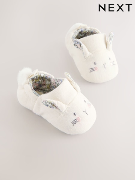 Neutral Bunny Baby Slip On Shoes (0-24mths) (E66645) | AED46