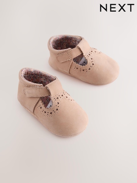 Tan Leather Baby T-Bar Shoes (0-24mths) (E66648) | €17