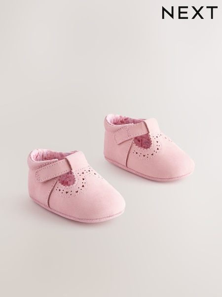 Pink Leather Baby T-Bar Shoes (0-24mths) (E66650) | 494 UAH
