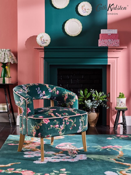 Cath Kidston Birds and Berries Bottle Green Remi Accent Chair (E66662) | €314