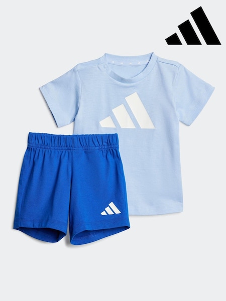 adidas Blue Essentials 100% Cotton Shorts and T-Shirt Set (E66811) | R$ 225