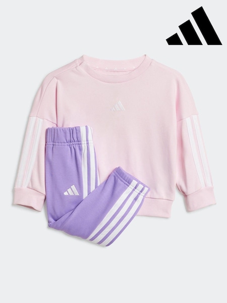 Vaaleanpunainen - Adidas Essentials Infant 3 Stripe Tracksuit (E66836) | €47