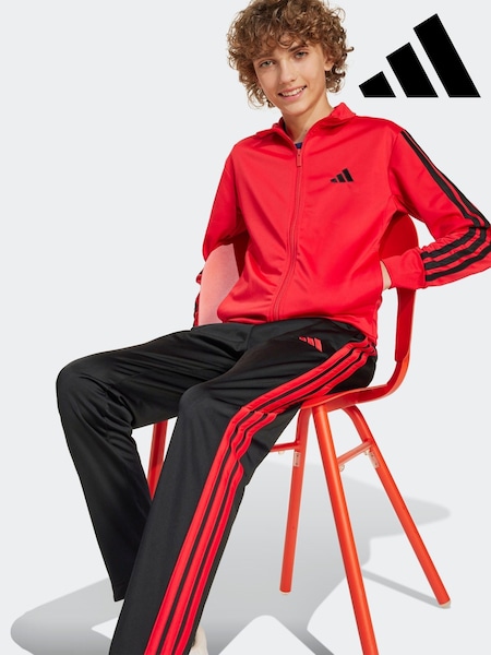 adidas Red 3 Stripe Tracksuit (E66837) | €53