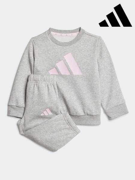 Harmaa - Adidas Essentials Logo Tracksuit (E66841) | €44