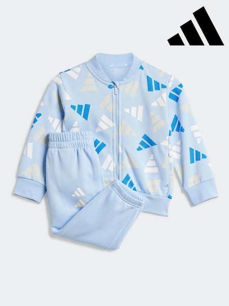 adidas Blue Essentials Infant Logo Celebration Fleece Tracksuit (E66843) | R$ 325