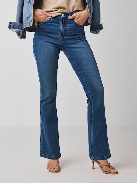 JD Williams Dark Blue High Waist Supersoft Bootcut Jeans (E66874) | €40