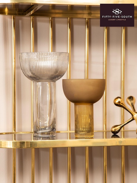 Fifty Five South Grey Esma Large Glass Vase (E66945) | AED268