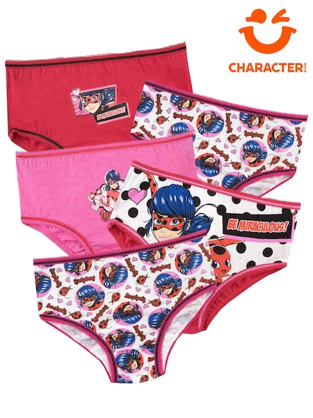 Character Red Miraculous Ladybug 100% Cotton Briefs 5 Pack (E67018) | AED46