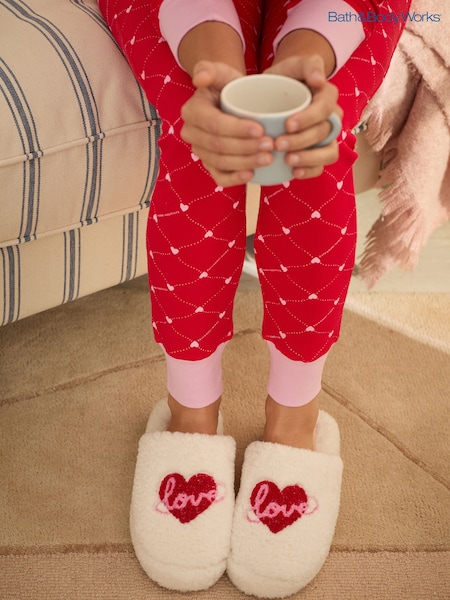 Bath & Body Works Cream Love Borg Mule Slippers (E67252) | ₪111