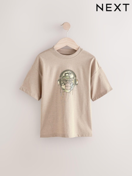 صخري ـ طبعة غوريلا مموَّه - Relaxed Fit Short Sleeve Graphic Print T-Shirt (3-16yrs) (E67281) | ‏28 ر.ق. - ‏37 ر.ق.