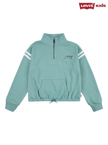 Levi's® Cropped Quauter Zip Sweater With Sports Tipping Detail (E67343) | 229 LEI - 250 LEI