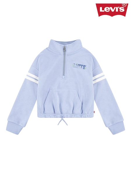 Levi's® Cropped Quauter Zip Sweater With Sports Tipping Detail (E67349) | 196 LEI - 214 LEI
