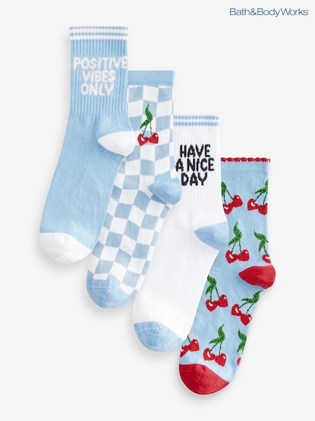 Bath & Body Works Blue Cherry Socks 4 Pack (E67366) | €19.50