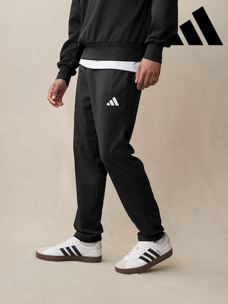 adidas Black Small Essentials Logo Single Jersey Joggers (E67377) | AED204