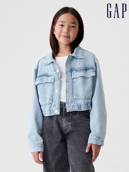 Gap Blue Cropped Denim Jacket (4-13yrs) (E67390) | €50