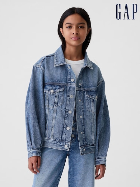 Gap Blue Relaxed Icon Denim Jacket (4-13yrs) (E67391) | €57