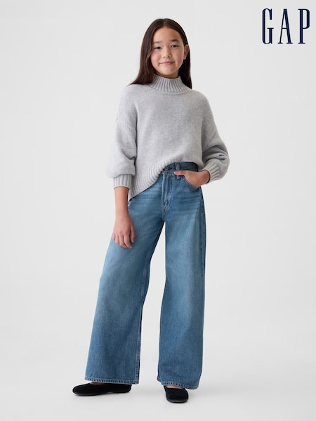 Gap Medium Wash Blue Mid Rise Baggy Jeans (5-13yrs) (E67394) | €43
