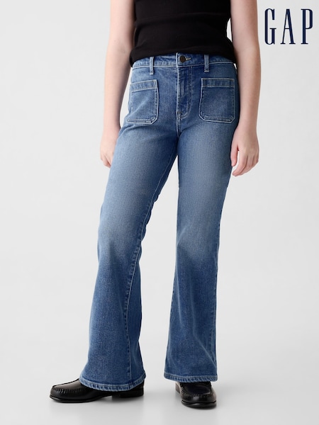 Gap Blue High Waisted 70s Flare Jeans (5-13yrs) (E67398) | €43