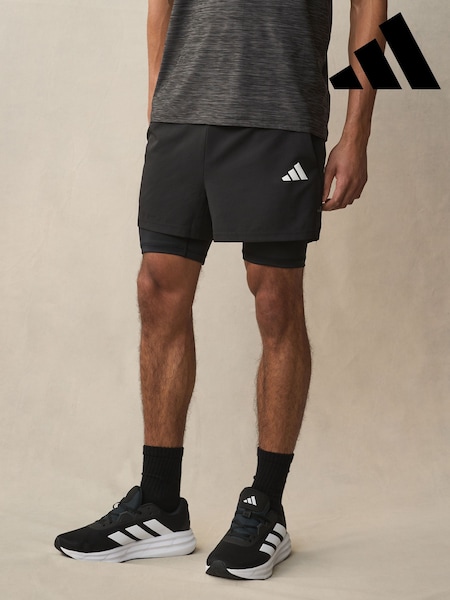 adidas Black Gym+ 2-in-1 Shorts (E67425) | R$ 395
