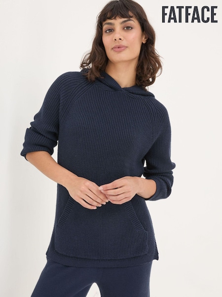 FatFace Knitted Blue Navy Lounge Hoodie (E67465) | €42