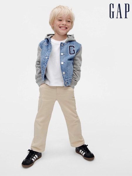 Gap Dinosaur Varsity Denim Hoodie Jacket (6mths-5yrs) (E67518) | €63