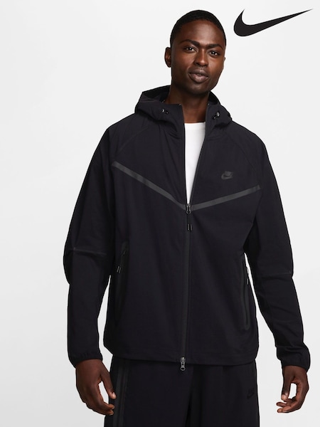 Negru - Hanorac de iarnă cu fermoar Nike Obsidian Tech Fleece (E67649) | 819 LEI