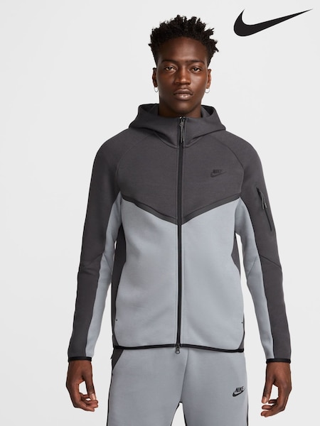 Antracit/Grå - Nike Tech Fleece Zip Up Hoodie (E67653) | kr2 320