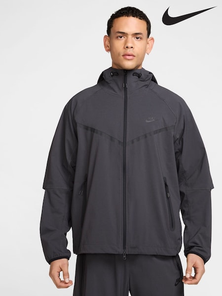 Nike Anthracite Obsidian Tech Fleece Zip Up Winterized Hoodie (E67716) | €157