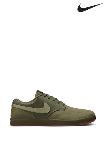 Olive Grön - Nike Fokus Low Suede Trainers (E67734) | kr1 470